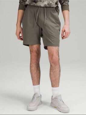 lululemon athletica Men's Olive Drawstring Performance Shorts